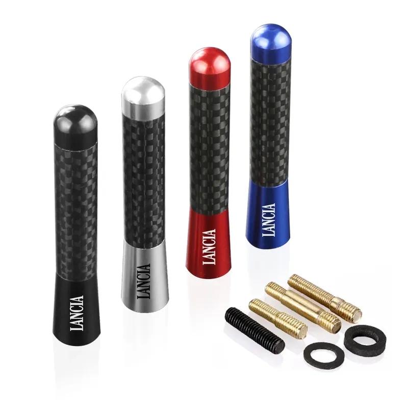8cm Car Antenna Carbon Fiber Short Mast Aerial Auto Accessories For Lancia Delta Ypsilon M Theme Phedra Voyager Stratos Lybra