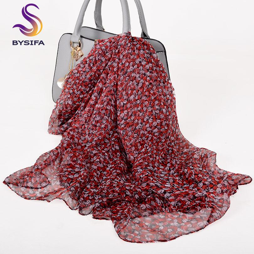 Pink Orange Silk Scarf  New Design Long Female Scarves Printed 170*105cm Spring Autumn Fashion Accessories Women Silk Scarf