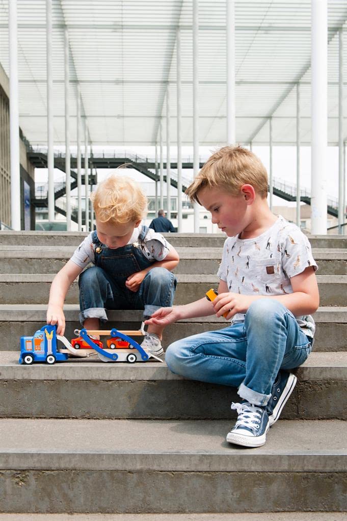 Scratch Wooden Car Carrier Wooden Toy Vehicle Slope Toy 6181098 Authentic
