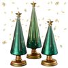 Twinkle Light Christmas Tree Illuminated Starry Night Resin Christmas Tree Ornament for Holiday Bedroom Dorm Tabletop Decor
