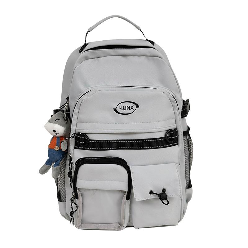 New schoolbag ins niche college style junior high school students versatile large-capacity backpack college backpack