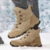 TUINANLE Men Winter Snow Boots Large Size Breathable High-Top Outdoor Hiking Boots
