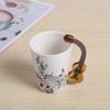 Creative Novelty Guitar Handle Ceramic Cup Free Spectrum Coffee Milk Tea Cup Personality Mug Unique