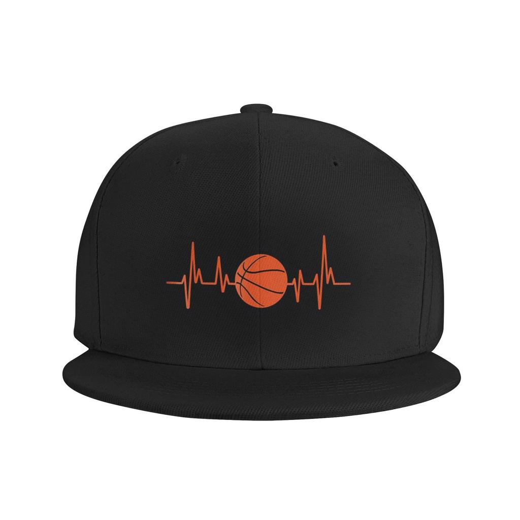 Unisex Orange Basketball Sport Hiphop Heartbeat Baseball Cap Verstellbare Mütze Sandwich Cap Hip Hop Hüte