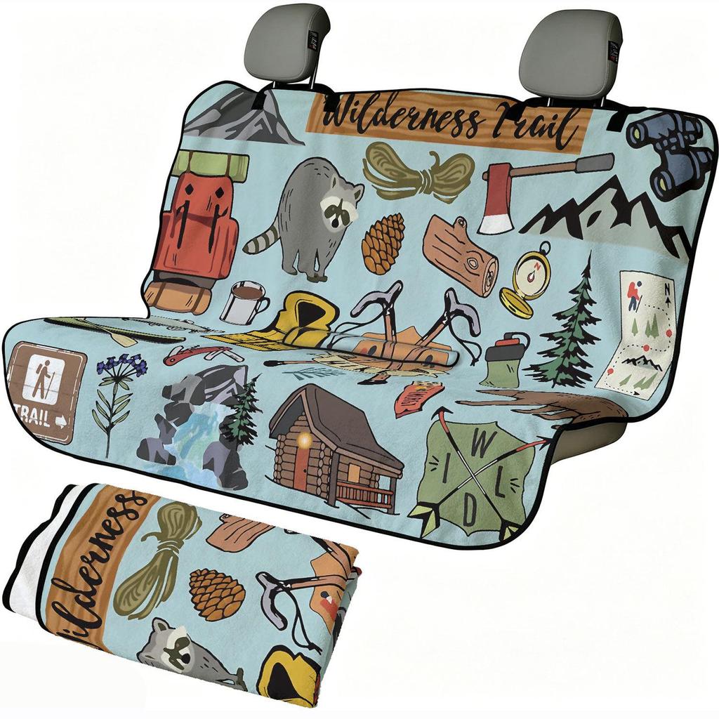 All-Season Universal Rear Car Seat Towel Cover for Gym & Exercise