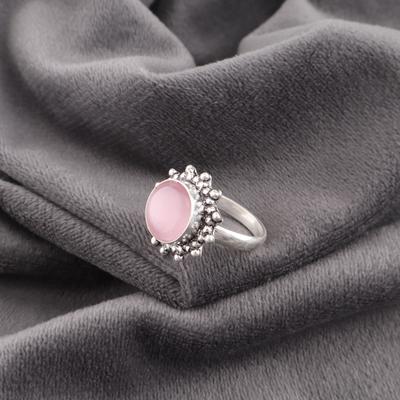 Pink Cat's Eye Ring, 925 Sterling Silver Ring Jewelry, Handmade Adorable Jewelry Gemstone Jewelry For Memorial Day