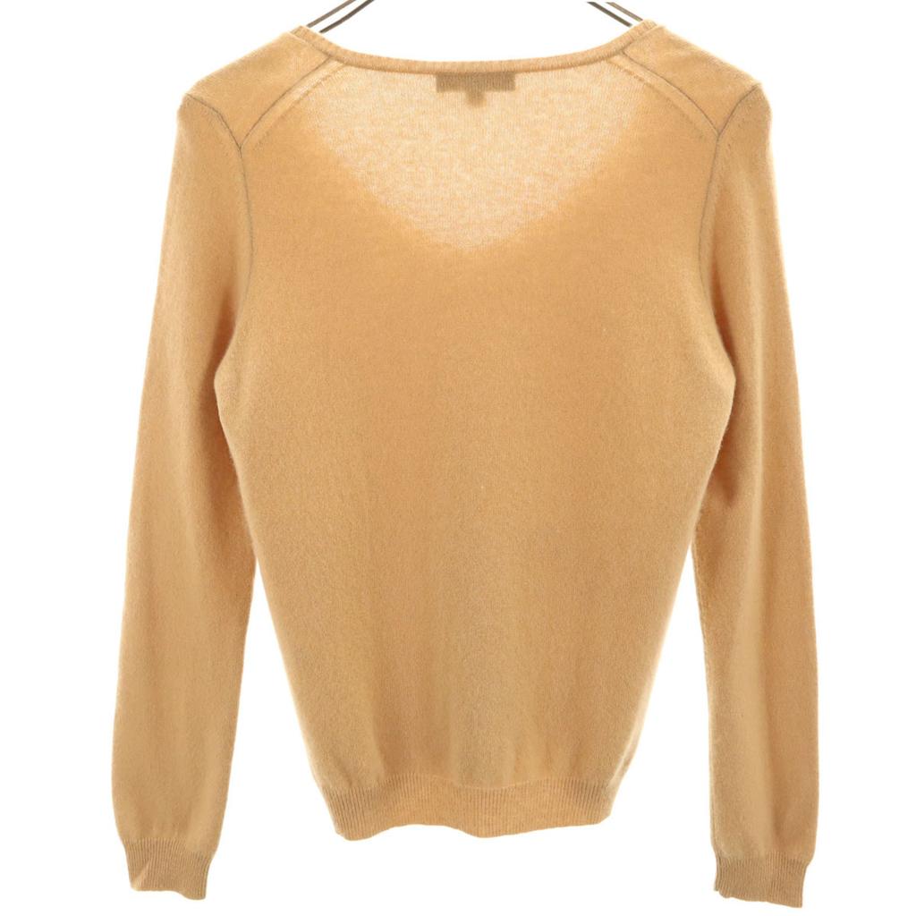 Drawer Cashmere 100% Long Sleeve V Neck Sweater 2 Beige Knit Women Used