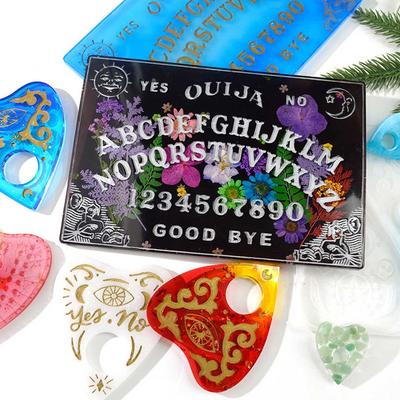 2 Pcs DIY Ouija- Board Keychain Silicone Epoxy Molds DIY Pendant Ornament Jewelry Crafting Mould for Anniversary Gift