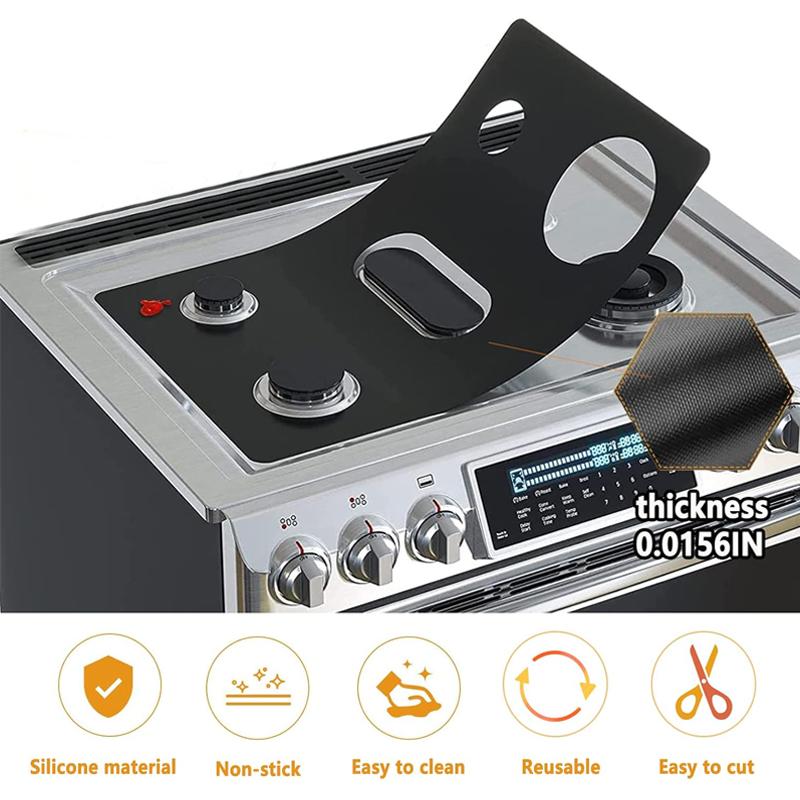5-hole Gas Stove Protector Pad Anti-Oil Stovetop Burner Cooker Protective Mat Reusable Furnace Gas Cooker Protectors Covers