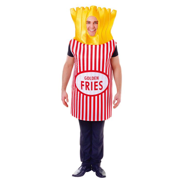 Fun food party costumes cosplay carnival halloween stage costumes fries costumes One size fits all