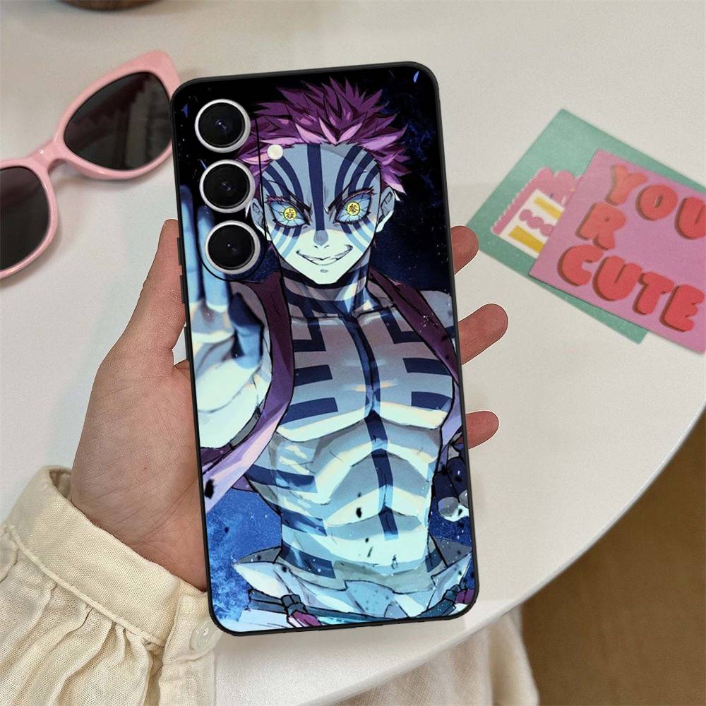 D-Demon S-Slayer Akaza Phone Case For Samsung S 24 Fe 25 Ultra Plus 20 Lite 21 30 22 23 24 22 Ultra 5G Fundas