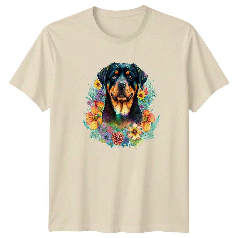 Colorful Floral Rottweiler Dog Owner Unisexs TShirt Rottweiler Dog Pet