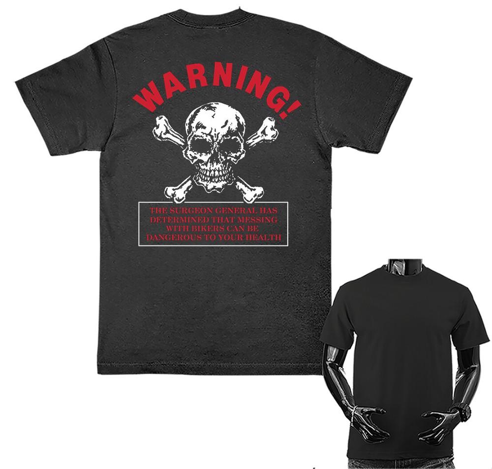 WARNING BIKER Graphic T-shirt Tee Unisex T-Shirt S