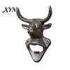 Animal Shape Bottle Opener Elk Cow Head Opener, Wall Mounted Beer Cap Remover, Rustic Iron for Home Bar, Industrial Decor Heavy Duty Cast