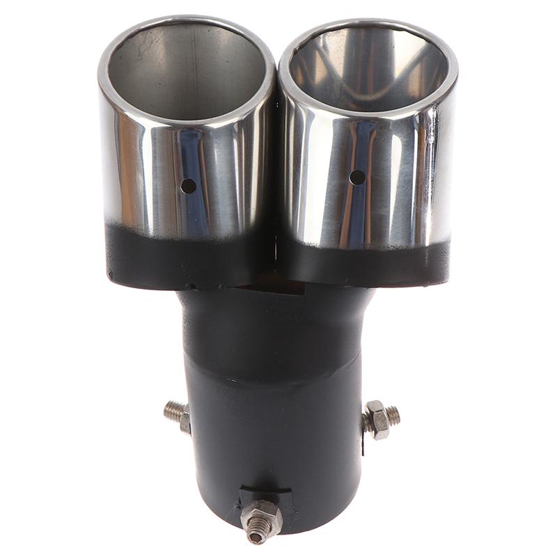 Stainless Steel Universal Car Modified Double Exhaust Pipe Rear Muffler Tail Tip