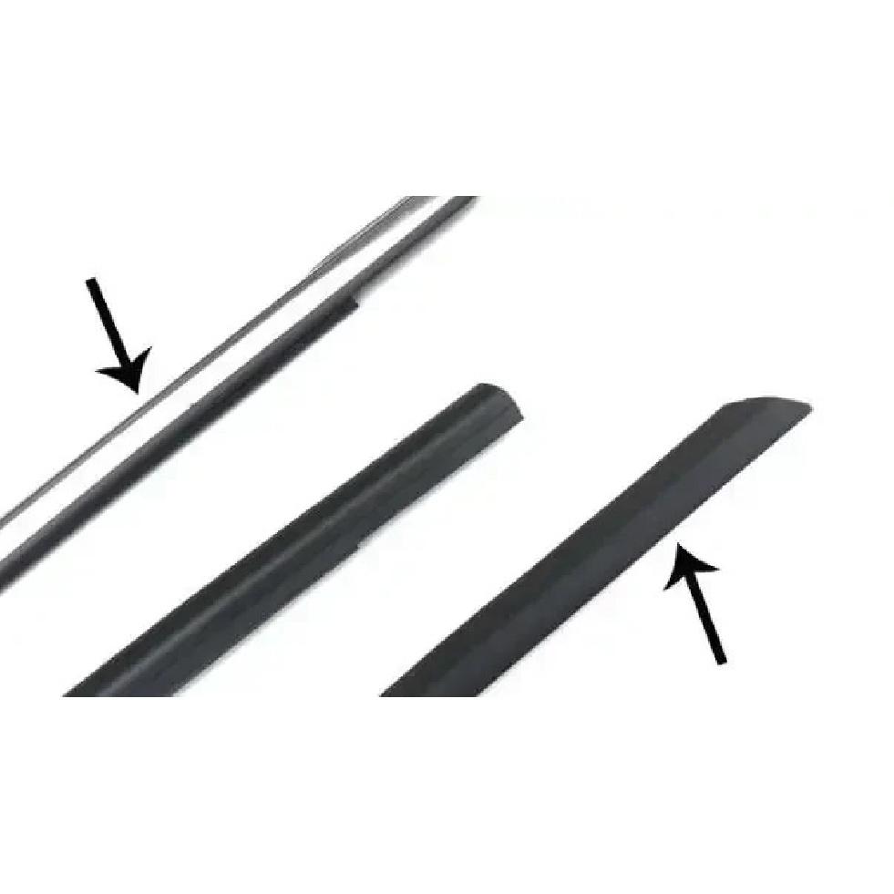 4 Pezzi Guscio in Gomma per Finestrini Nero o Cromato per Toyota 4Runner 75711-35011 2009-2020 Guarnizione Vetro Esterna