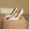 Single Shoes 2025 Spring Women's High Heels Women's Thin Heels High Sense Huizhou Women's Shoes Spring Women's Fashion Shoes Genuine Leather Women