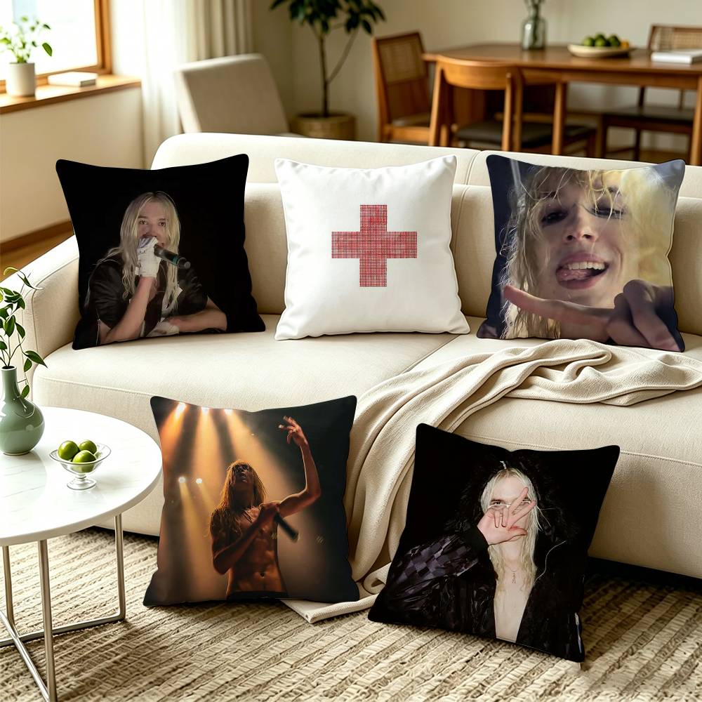 hollis Hyperpop Rage Rap Artist Square DoubleSided printed Pillow Case Bedroom Bedside Pillow Sofa Cushion Cover