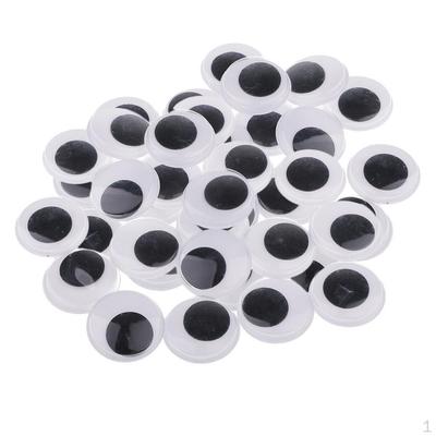 60 and White Mixed Wiggle Googly Eyes with Self-adhesive Toy Accessories