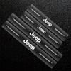 4Pc Car Threshold Protector Transparent Decorative Badge 3D Sticker for Jeep JK JL TJ Renegade Patriot Wrangler Cherokee Patriot Trail Liberty