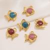 Yori 5pcs Gold Dripping Fish DIY Pendant Stainless Steel Waterproof Jewelry Cute Cartoon Pendant DIY Fun Accessories 2025 NEW