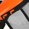 Orange Full Face Mesh Visor ABS+Iron Mesh Mower Helmet Durable Chainsaw Faceshield