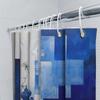 Modern Blue Bath Curtain Decorative Shower Curtain Set For Bathroom High-Quality 100% Waterproof Polyester Fabric Customizable S