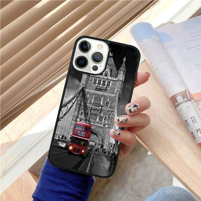 Famous London Landmarks Street Sign Phone Case Cover For iPhone 17 Air 15 16 Pro Max 14 13 12 11 Pro Max Plus