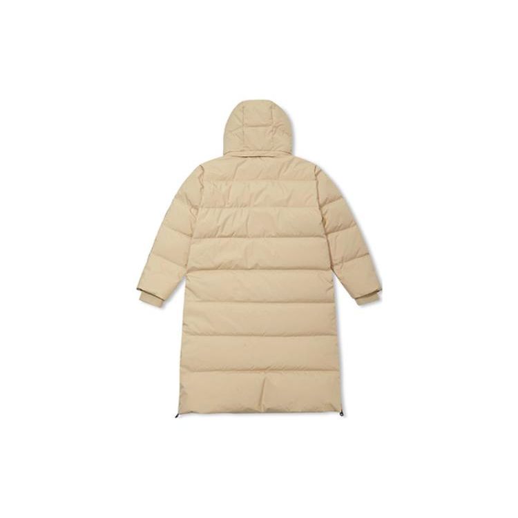 Levis FW22 Solid Color Mid-Length Hooded Long Sleeve Down Jacket Women Outerwear Khaki A5178-0001