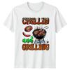 Chilling And Grilling Unisexs T Shirt Bbq Fathers Day For Him Image 1 Of 4 Vintage Stretched Designer Clothes Versatile