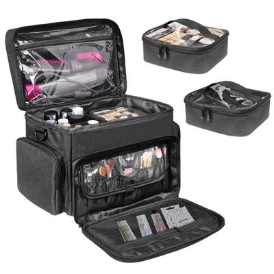 Yousimei Profesionální Make-up Velký s Průhledným Kosmetickým Kosmetickým Úložným Vozíkem Rameno pro Podnikání a Krabice, Kapacita, Pouzdro, Taška, Taška,