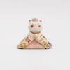 Fukubeya Seto Ware Hina Dolls, Peach Blossom Design, Cat Hina Dolls, with Stand and Screen, Modern and Cute, Perfect for Gifts (Cat)