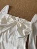 Spring 2026 Women's Slim French Bow Satin Bandeau Chiffon Shirt