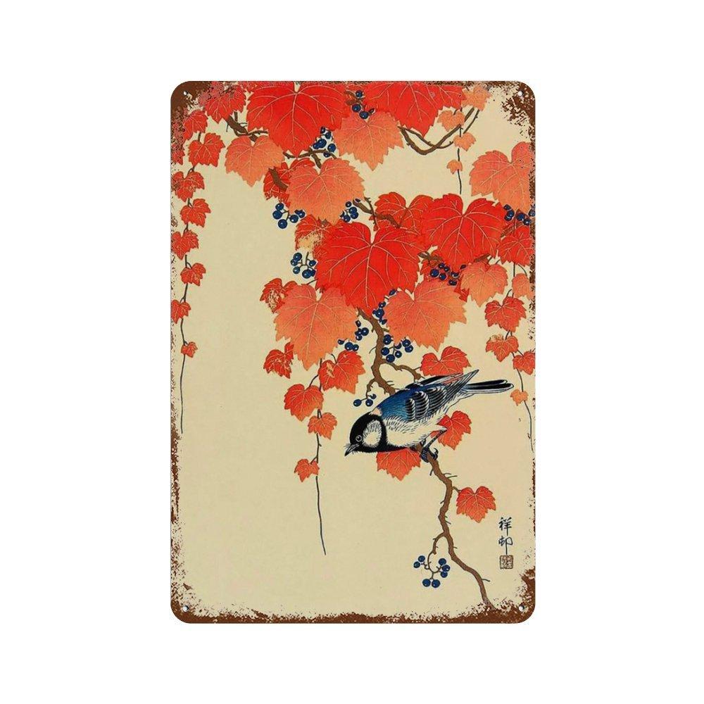 Vintage Japan Art Metal Tin Sign Yayoi Kusama Poster Plaque Katsushika Hokusai Wall Art for Room Club Man Cave Bar Home Decor