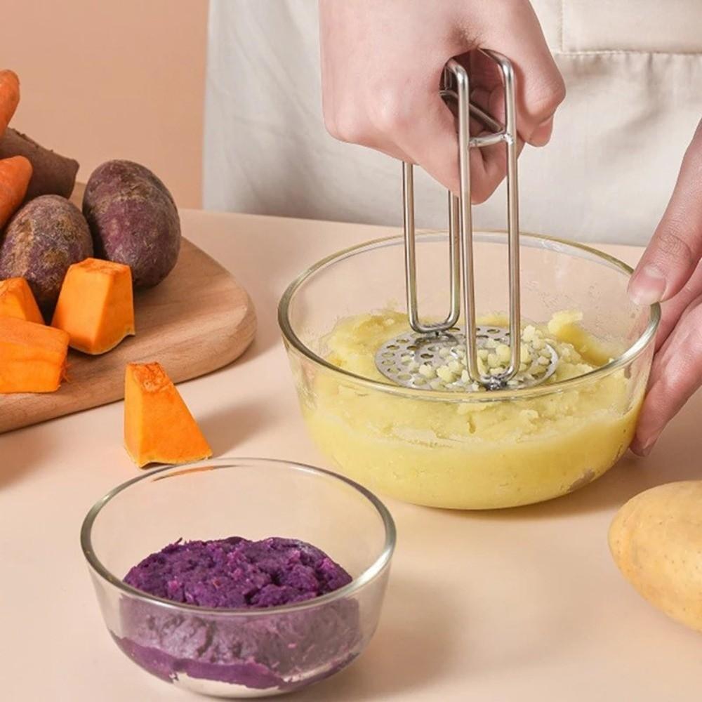 Dense Mesh Vegetable Masher 304 Stainless Steel Fruit Press Maker Kitchen Tool Accessories