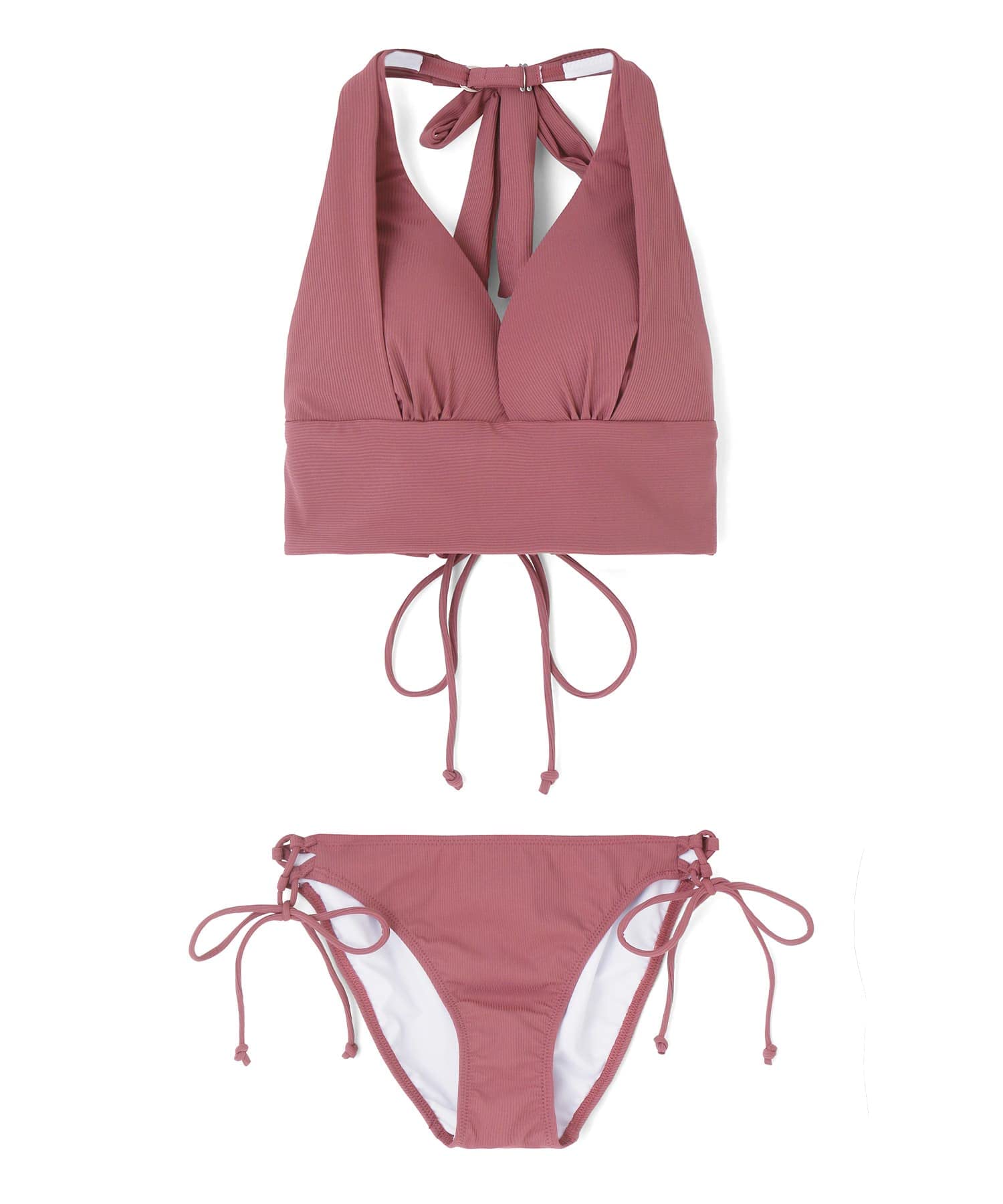 

Swimwear Bikini natural but firm Up pink [Sanai Paradise] set, [Natural Bra], non-wired bikini, 55-53-3-1655, рожевий