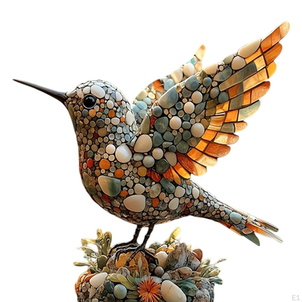 Hummingbird Desktop Ornament Acrylic Tabletop Decor 2D Flat Artwork Modern Animal Plaque Display