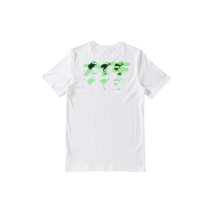 Nike Solid Color Logo Print Pullover Crew Neck Short Sleeve T-Shirt Men Tops White DC9194-100