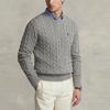 Polo Ralph Lauren Solid Comfortable Cable Knit Sweater Men sweater Gray 710775885-013