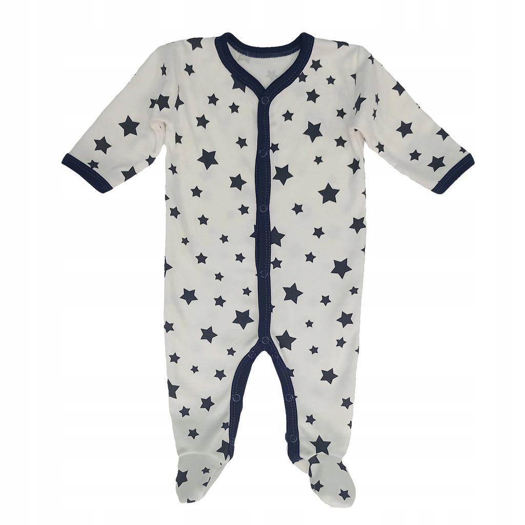 Full Zip Romper 50 Cotton Pajamas for Premature Baby with Stars