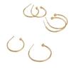 Copper C-shaped Burnt Imitation Needle Semi-circular Earrings For DIY Jewelry Making Craft Accessories
