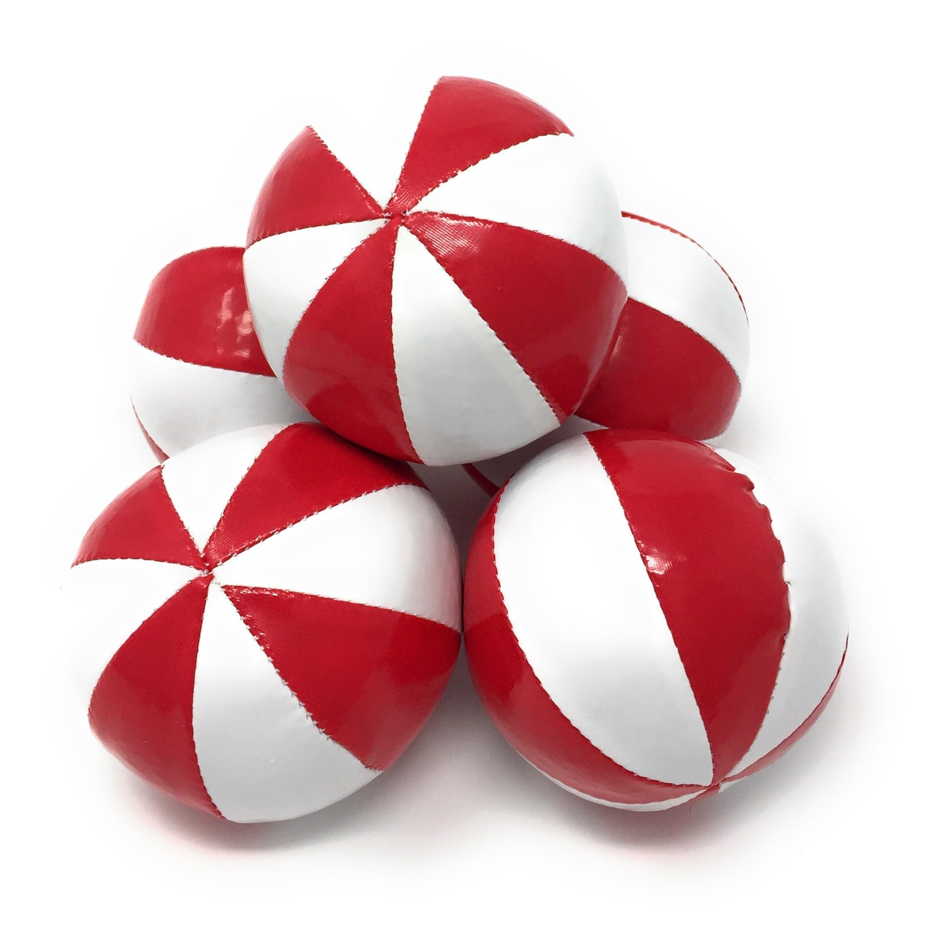 

Bean Bag Juggling Ball Normal Size JUGGLE 4 FUN and 5 8 Stars (Red White, Balls)
