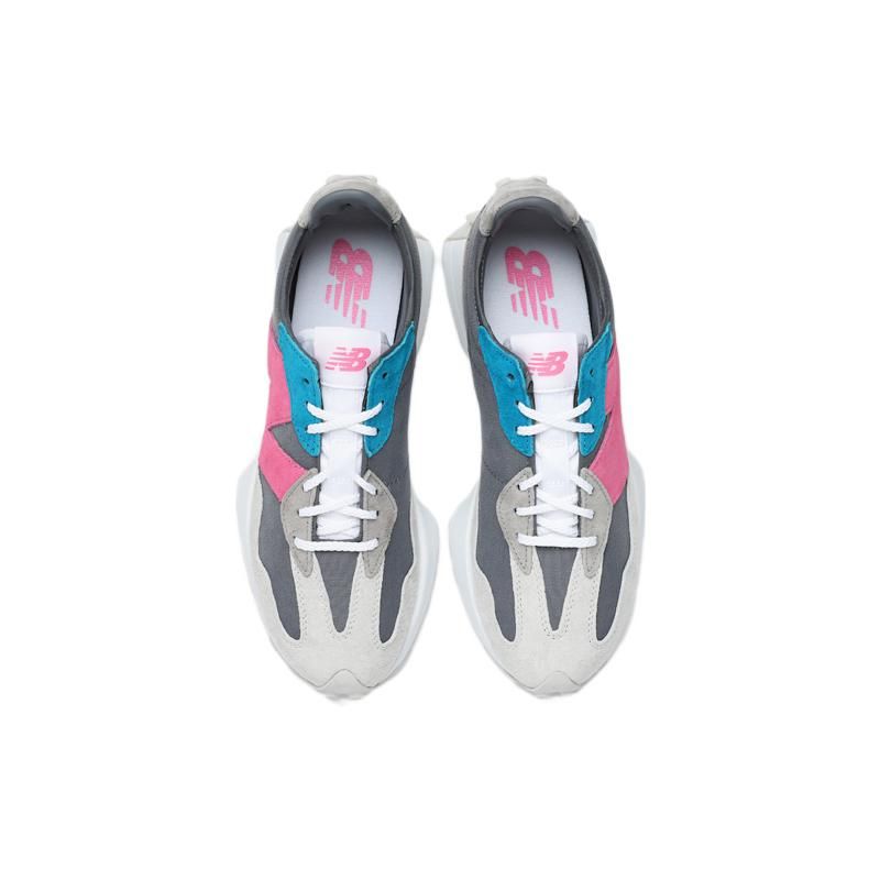 New Balance Nb 327 Retro Color Block Fabric Leather Low Top Marathon Running Shoes Women Sneaker Gray WS327JLL