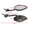 Pairs of Distinctive Flame 8mm 10mm Rearview Side Mirror for Motorcycle Scooter Moped Bike