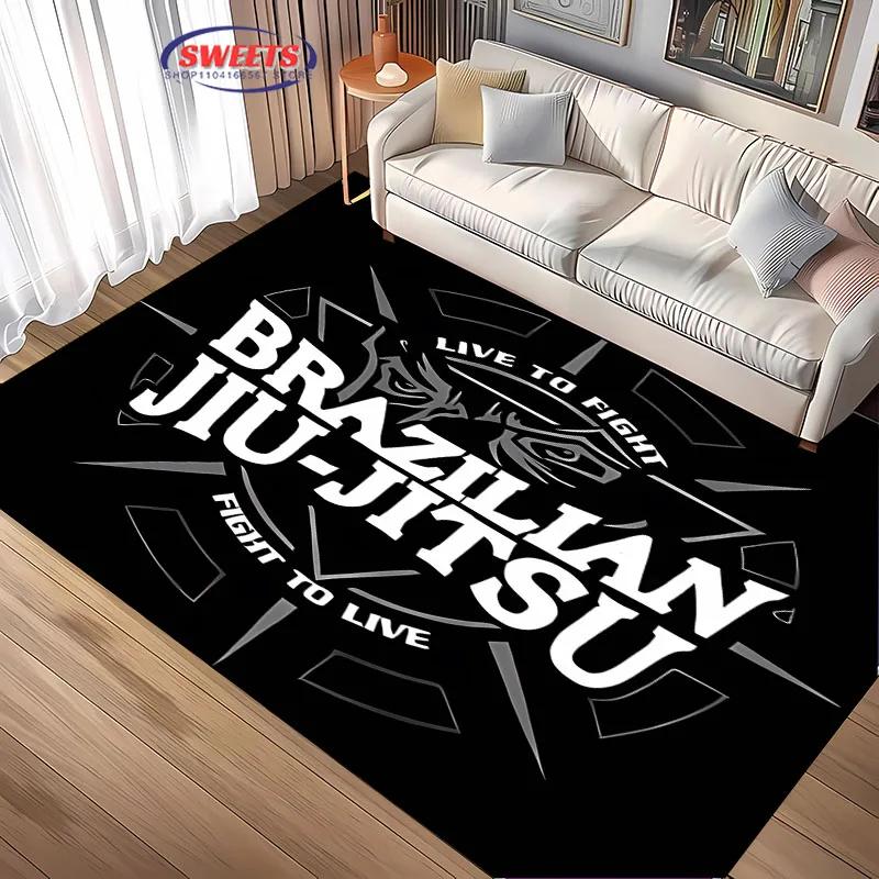Jiu Jitsu Mma Koberec 3D HD Tisk pro Obývací Pokoj Ložnici Podložka Pohovka Rohožka Podlahový Koberec Protiskluzový Dekor Odolná Pratelná Podložka Dárek