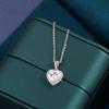 925 Sterling Silver Heart Necklace: Women's Korean Luxury Full Diamond Choker, Heart-Shaped Clavicle Chain