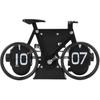 Desk Clock Bicycle Shape Flip Vintage Decor Clock for Desk Clock Flip Down Clock Novelty Desk Clock (Black)