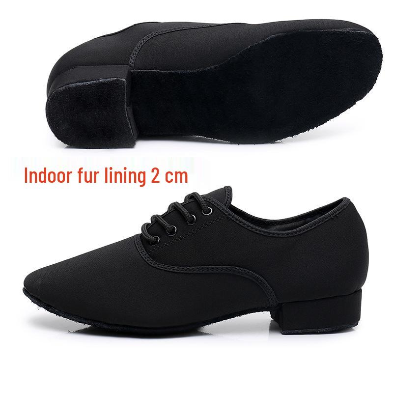 Men's Oxford Cloth Soft Sole Dance Shoes for Square, Foxtrot, and Modern Waltz