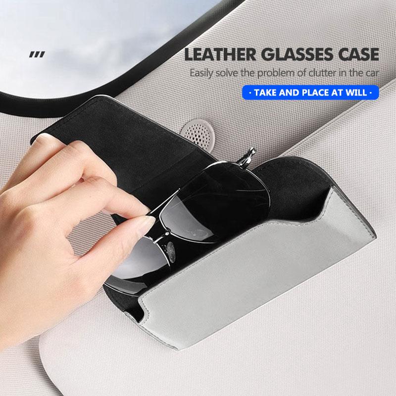 For KIA Car Visor Sunglasses Car Glasses Case Glasses Holder Clip Box Key Case Accessories Gt Gtline Xline Ceed Forte RIO QJ2