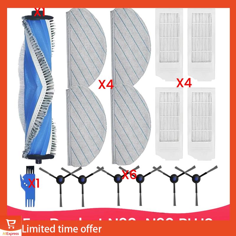 Fresh For Deebot N20, N20 PLUS Robot Vacuum Cleaner Accessories Main Side Brush Hepa Filters Mop Pads Replacement Parts
